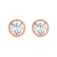 Diana M Jewels - Women's Lab Grown Round Stud In A Bezel Setting Earrings (6.00 Ct)
