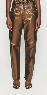 6397 - Women's Coated Pitched Baggy Jean