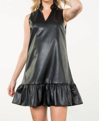 Thml - Vegan Leather Sleveless Mini Dress