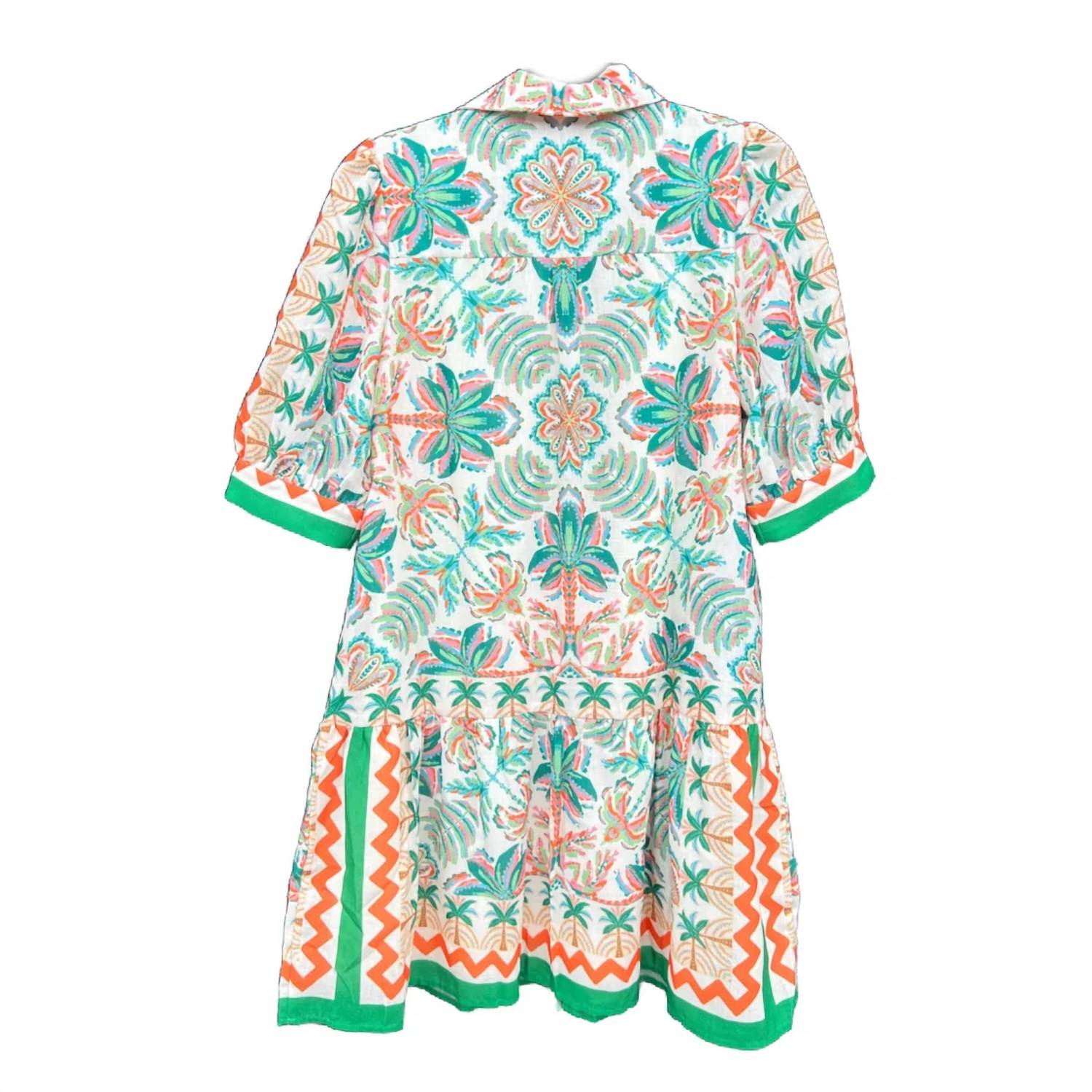 Jade - Flutter Hem Buttons Dress