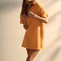 Monrow - Gauzed Hooded Coverup Dress