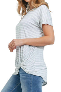 First Love - Stripe Keyhole Bottom Twist Top