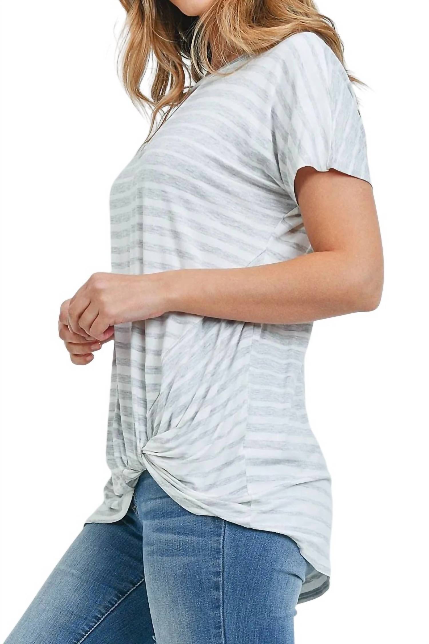 First Love - Stripe Keyhole Bottom Twist Top