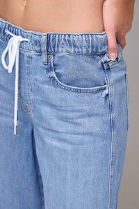 Hidden - NORI Elastic Waist Wide-Leg Denim Jeans