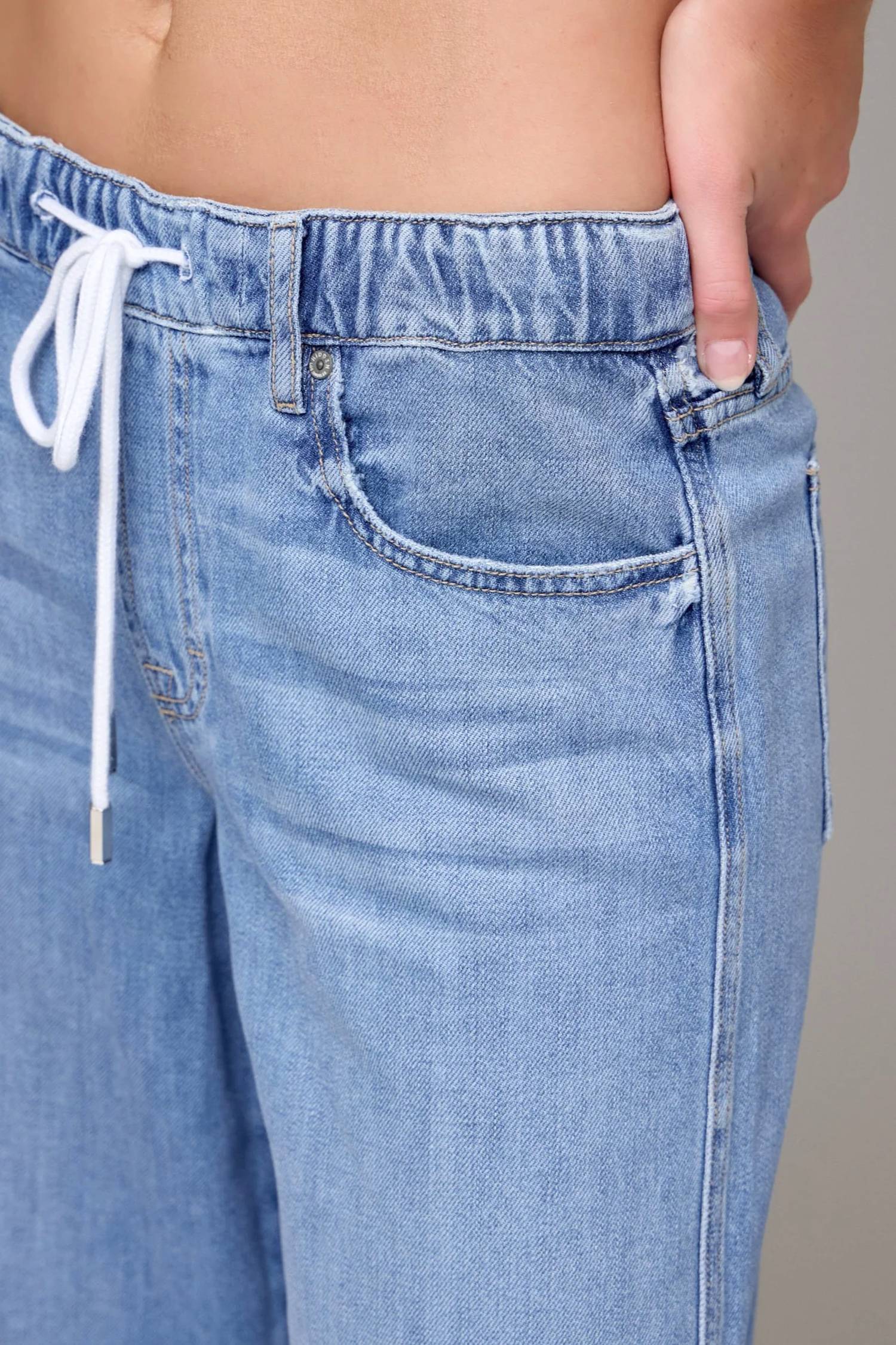 Hidden - NORI Elastic Waist Wide-Leg Denim Jeans