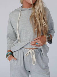 three bird nest Arianna Top And Pant Set in heather gray - women's sleepwear - view 4