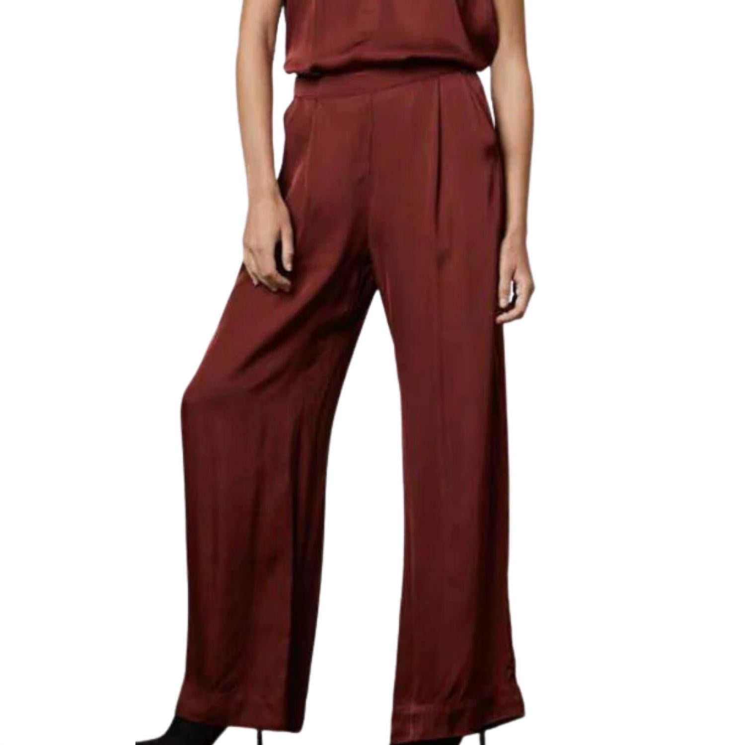 Velvet By Graham & Spencer - Women's Livi Satin Wide Leg Pants