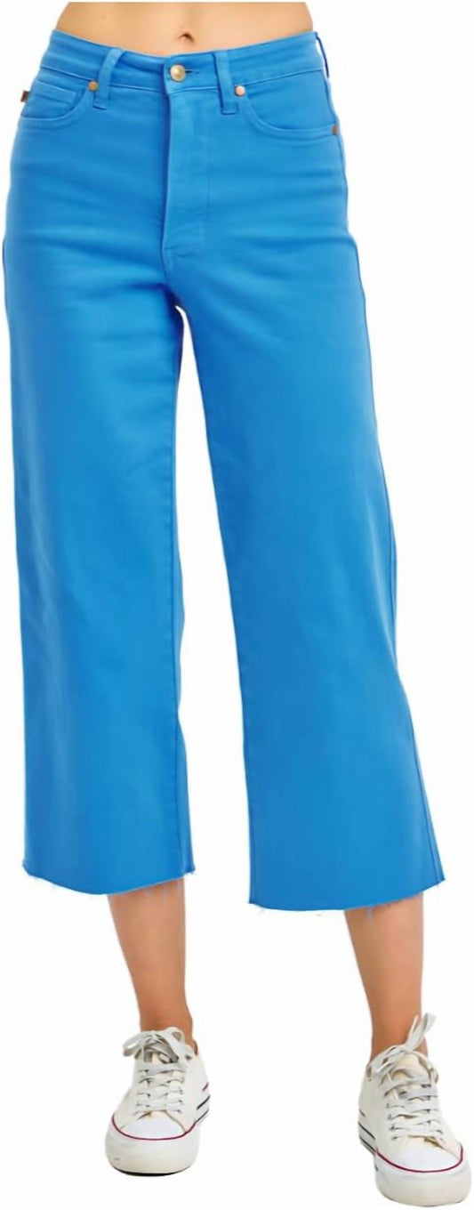 Judy Blue - High Rise Control Top Wide Leg Crop Jeans