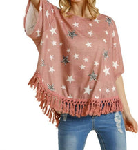 Umgee - Star Print Tassel Top
