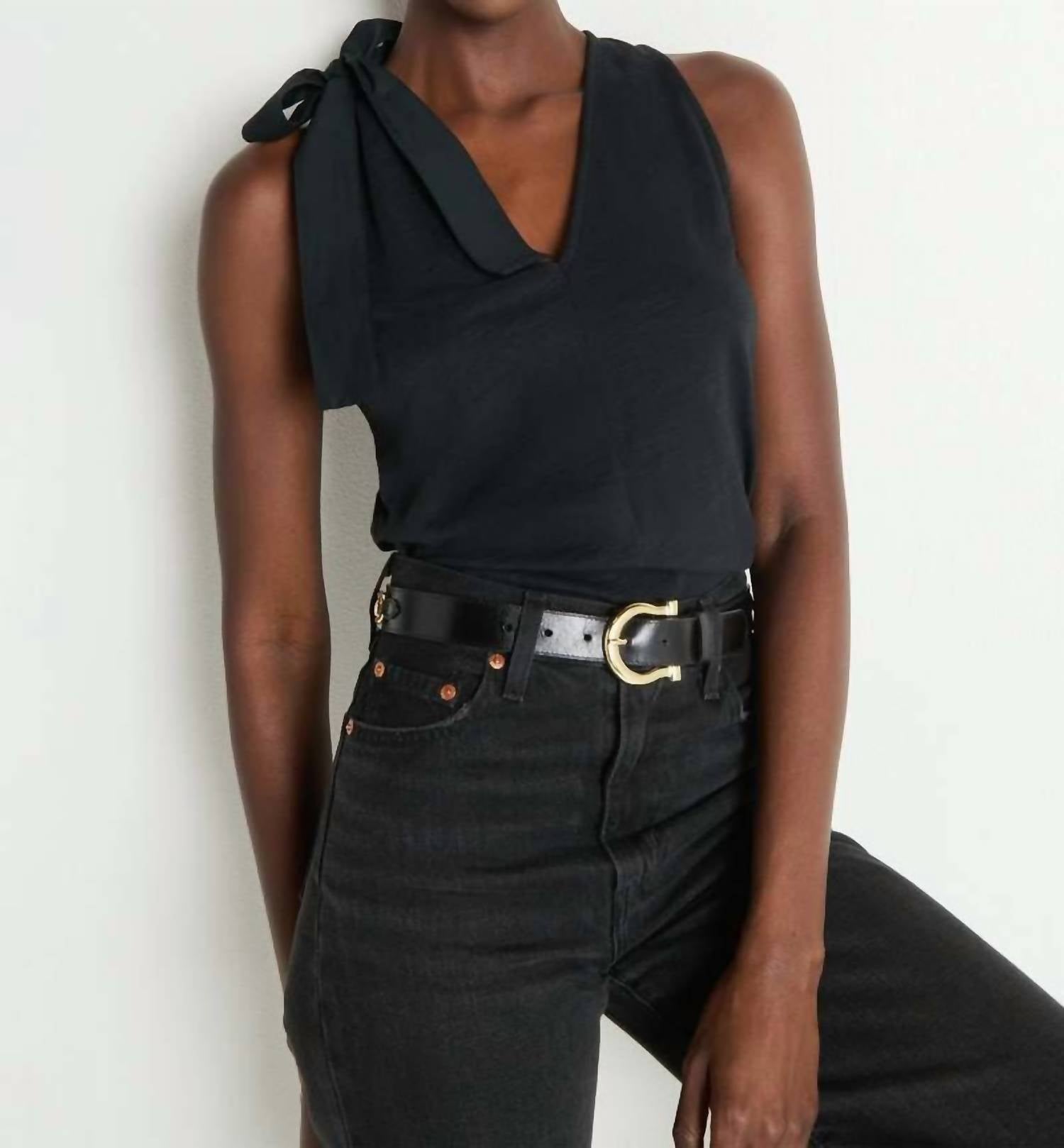 Nation LTD Daniella Tank in jet black - women's tank top
