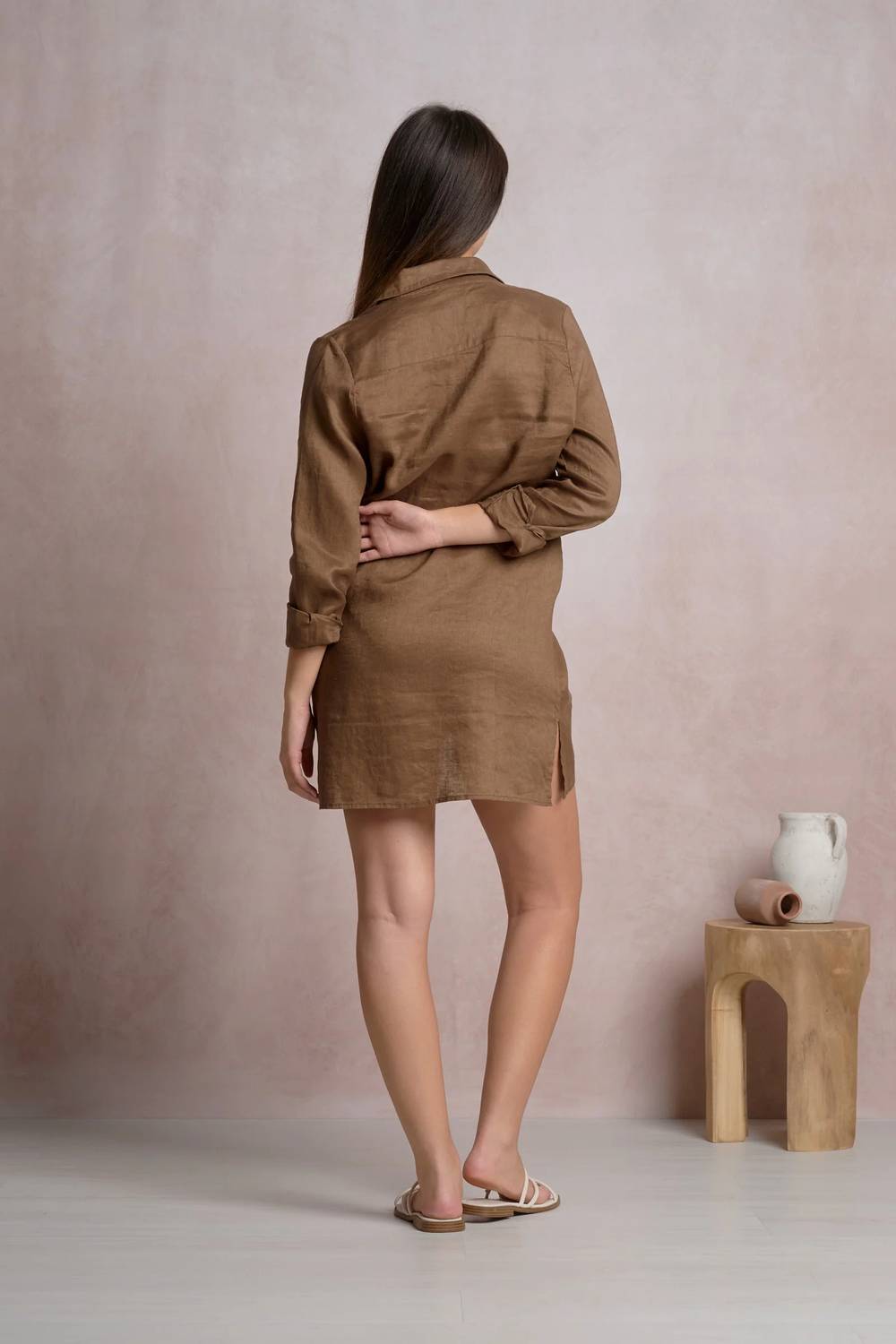 Elan - Bella Collar Tie Front Top