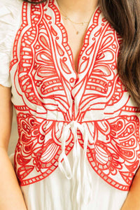Fate - Vianca Butterfly Embroidered Midi Dress