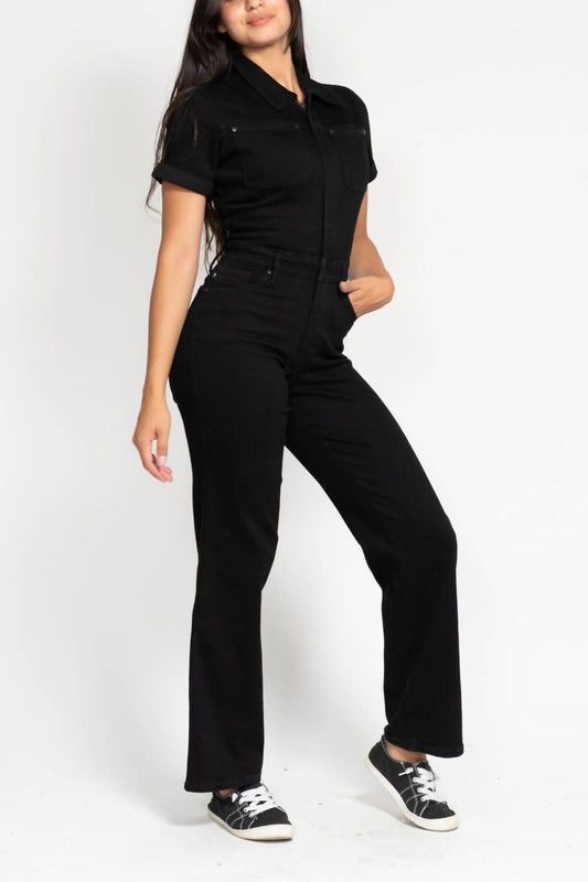 Judy Blue - High Waist Tummy Control Straight Jeans Jumpsuit