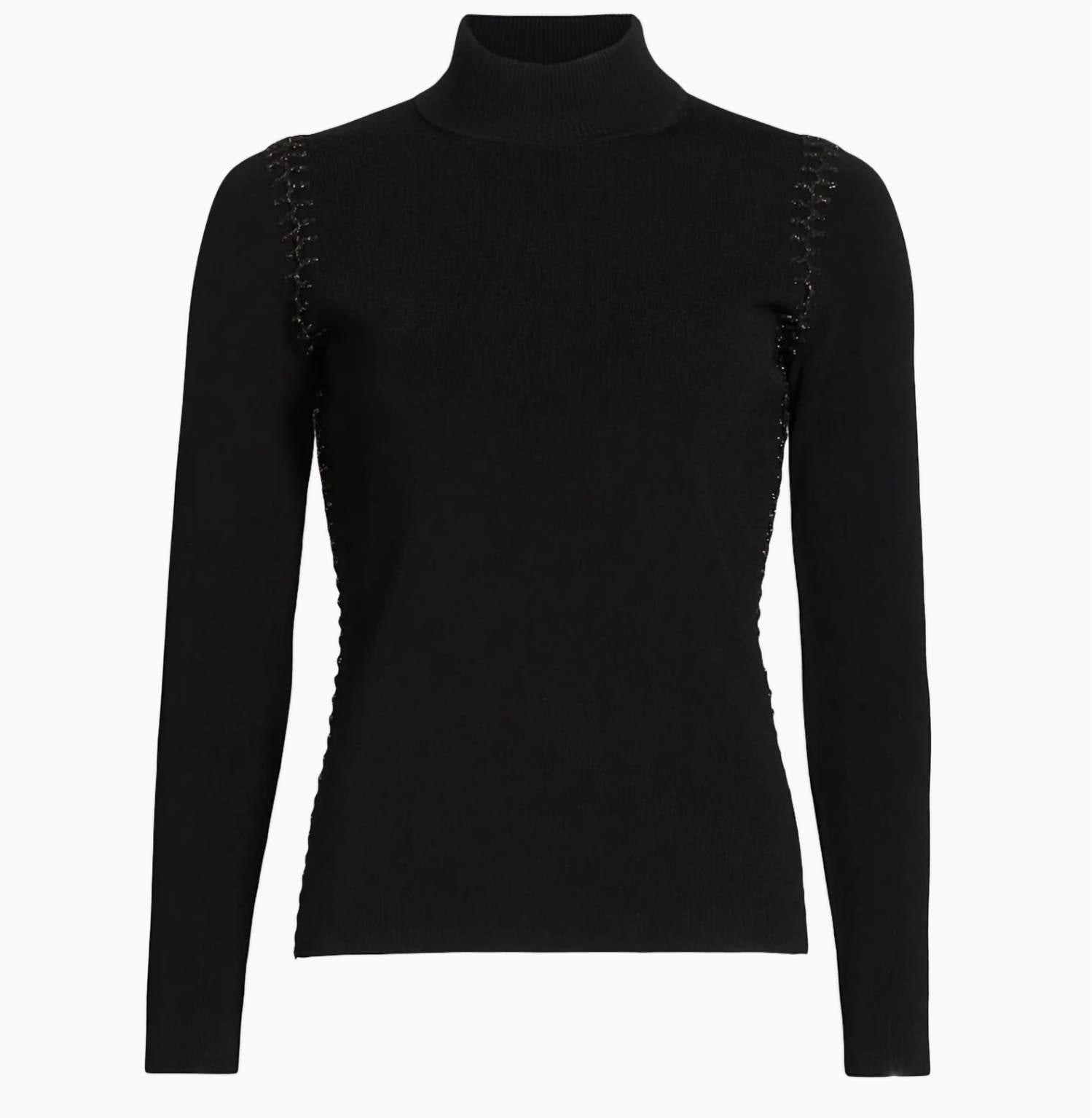 Elie Tahari - The Nina Whipstitched Turtleneck Sweater