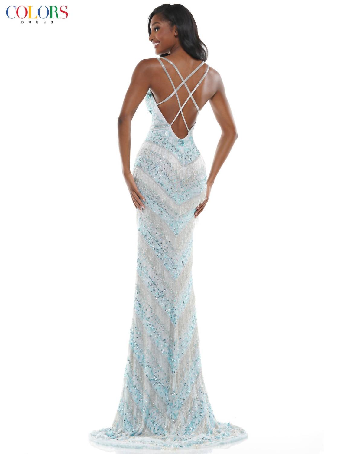Colors Dress - Beaded Mesh Gown