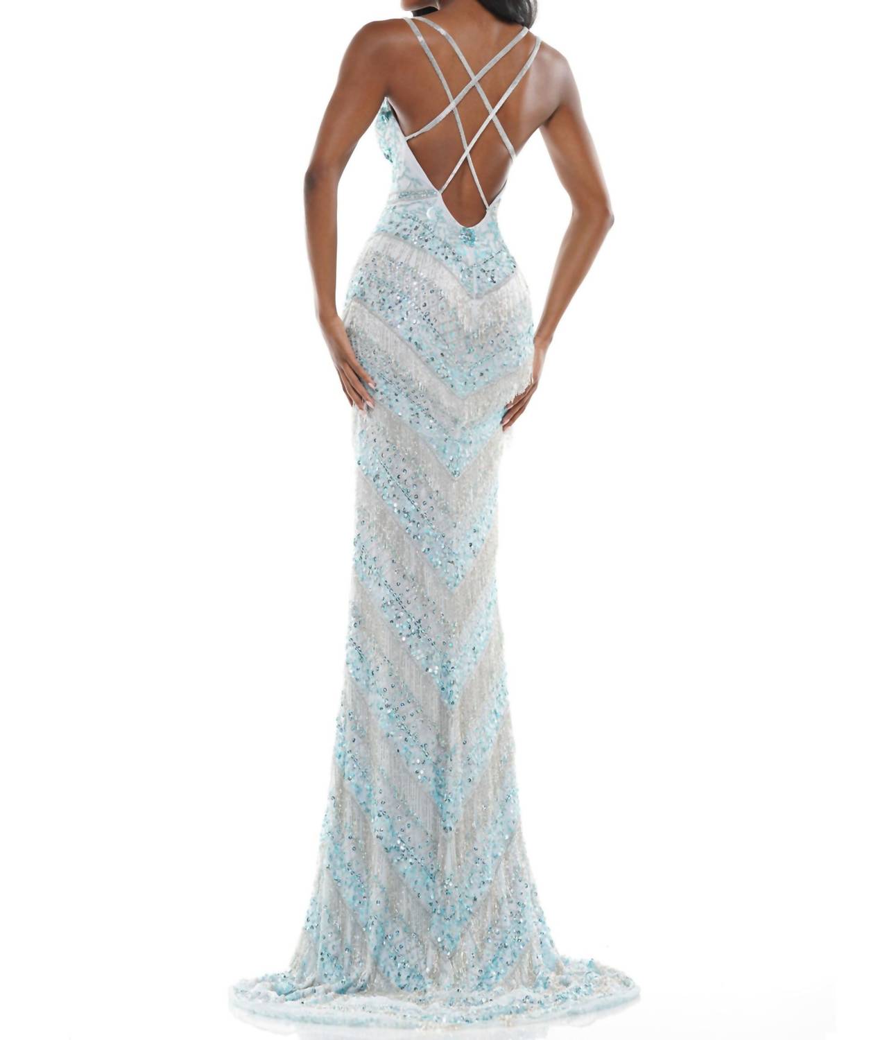 Colors Dress - Beaded Mesh Gown