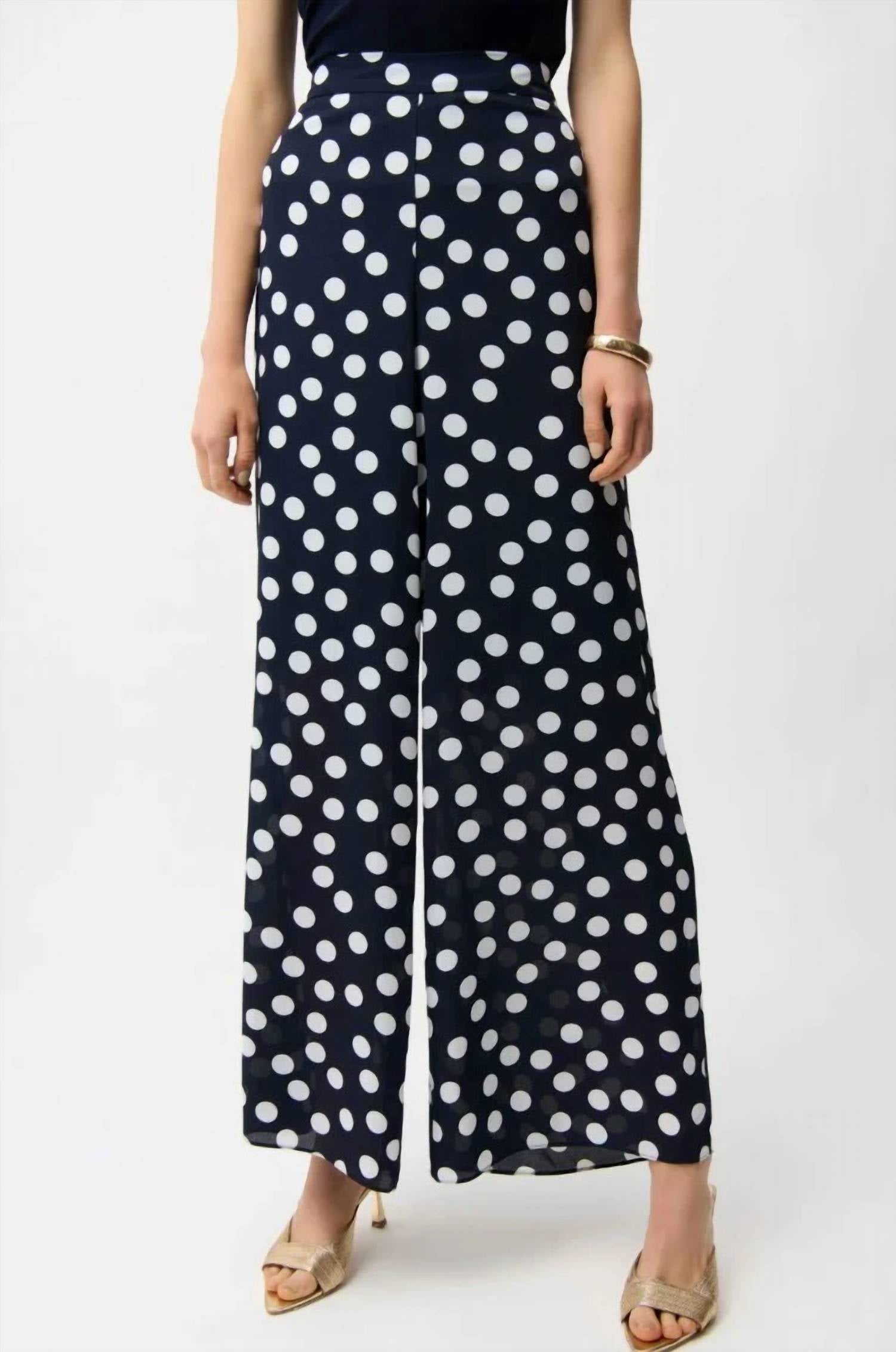 Joseph Ribkoff - Polka Dot Palazzo Pants