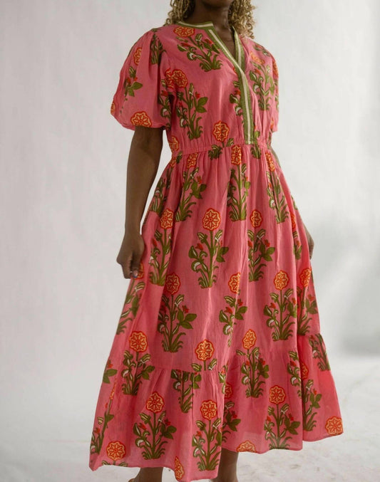 Thml - Emerson Puff Sleeve Flower Print Maxi Dress