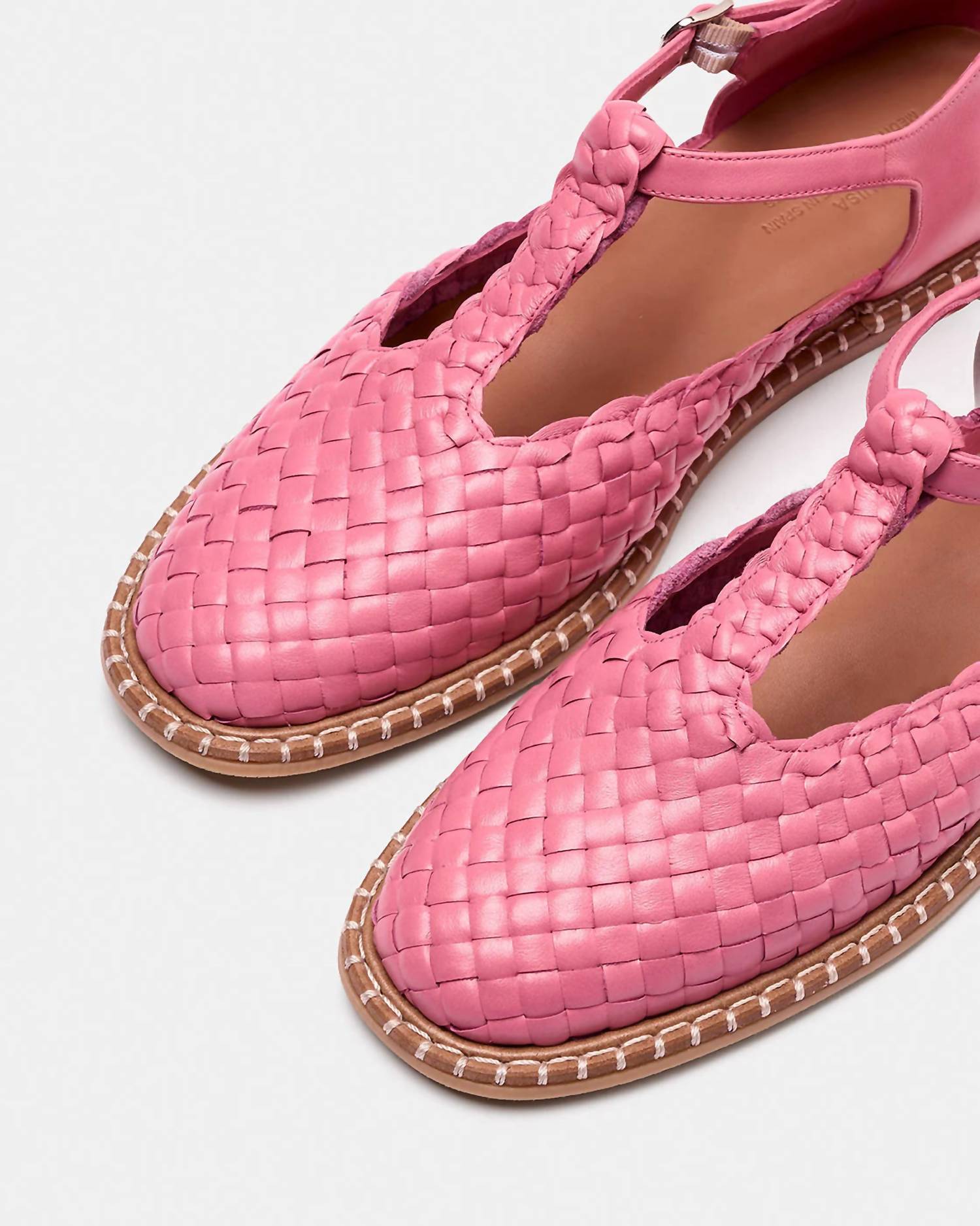 Naguisa - Women's Fragaria Woven T-strap Shoes