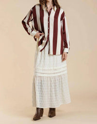 A & She - Zoe Button Down Long Sleeve Shirt