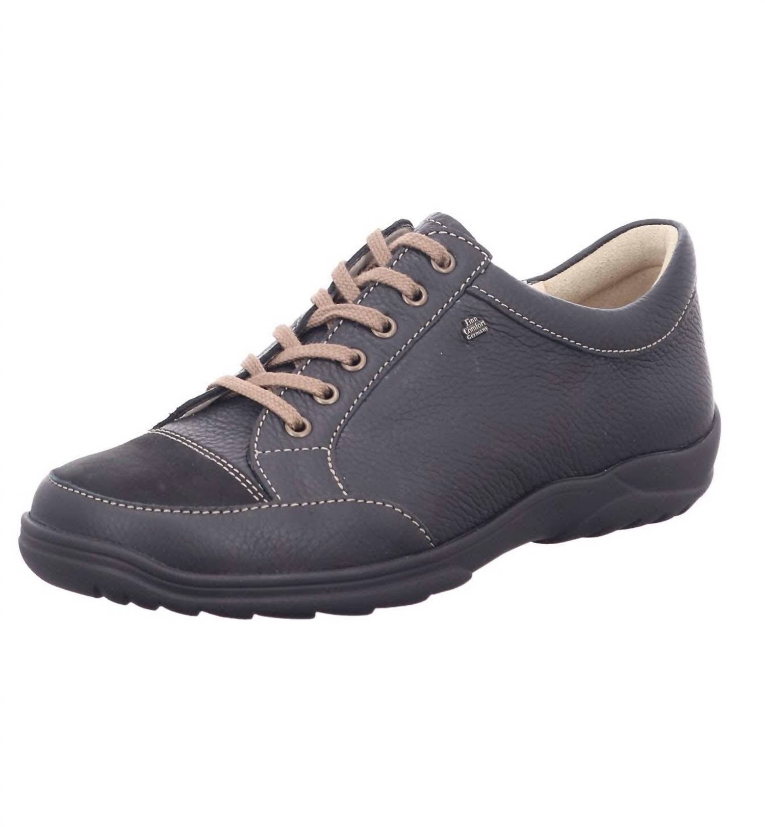 Finn Comfort Men's Alamo Sneaker in schwarz black bison buggy - men's sneaker