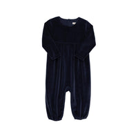 The Beaufort Bonnet Company - Boy's Long Sleeve Bradford Velour Romper
