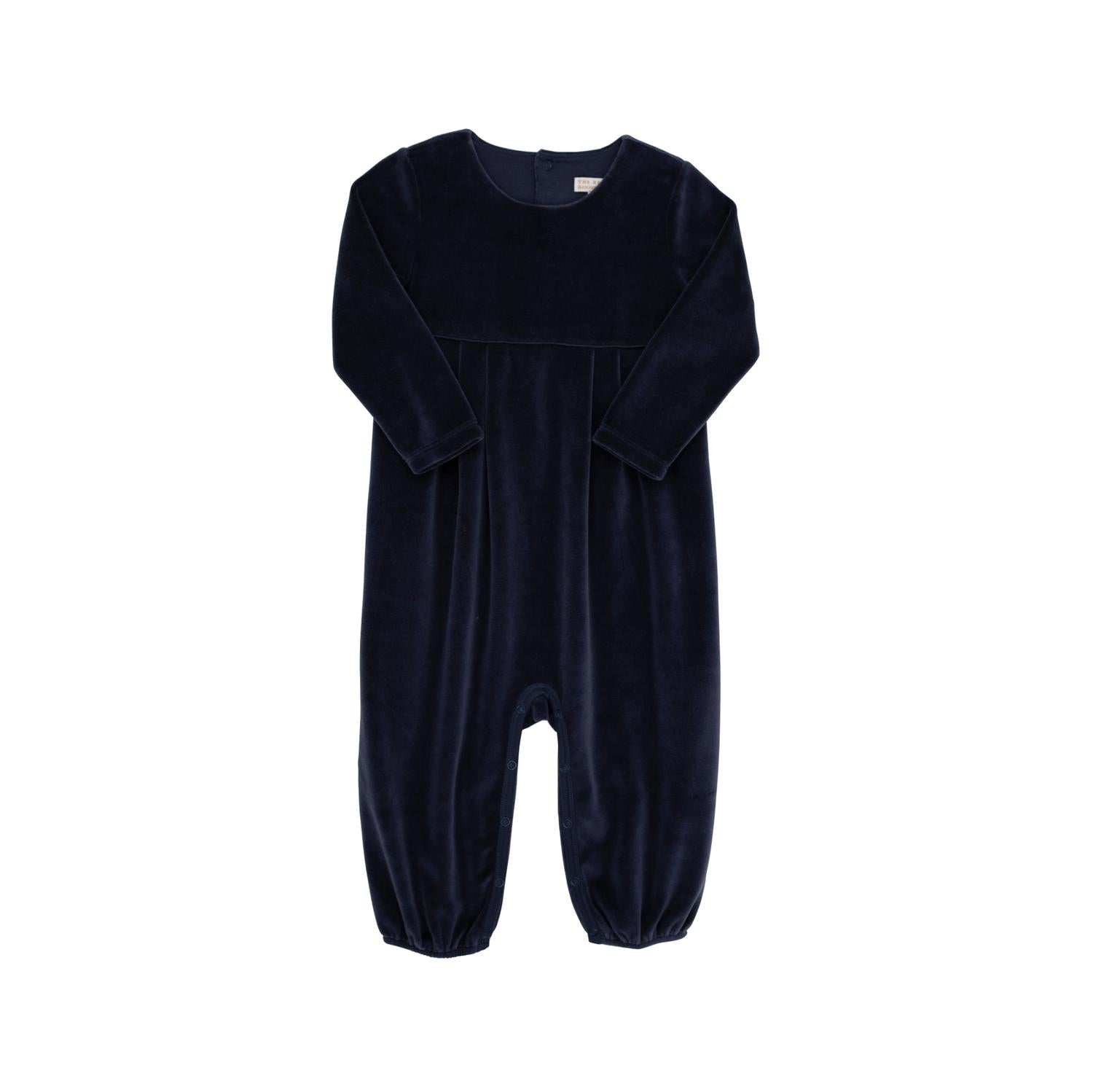 The Beaufort Bonnet Company - Boy's Long Sleeve Bradford Velour Romper