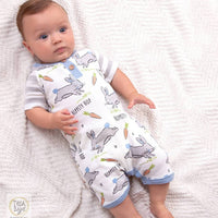Tesa Babe - "Easter Parade" Henley Shortie Romper for Baby Boys