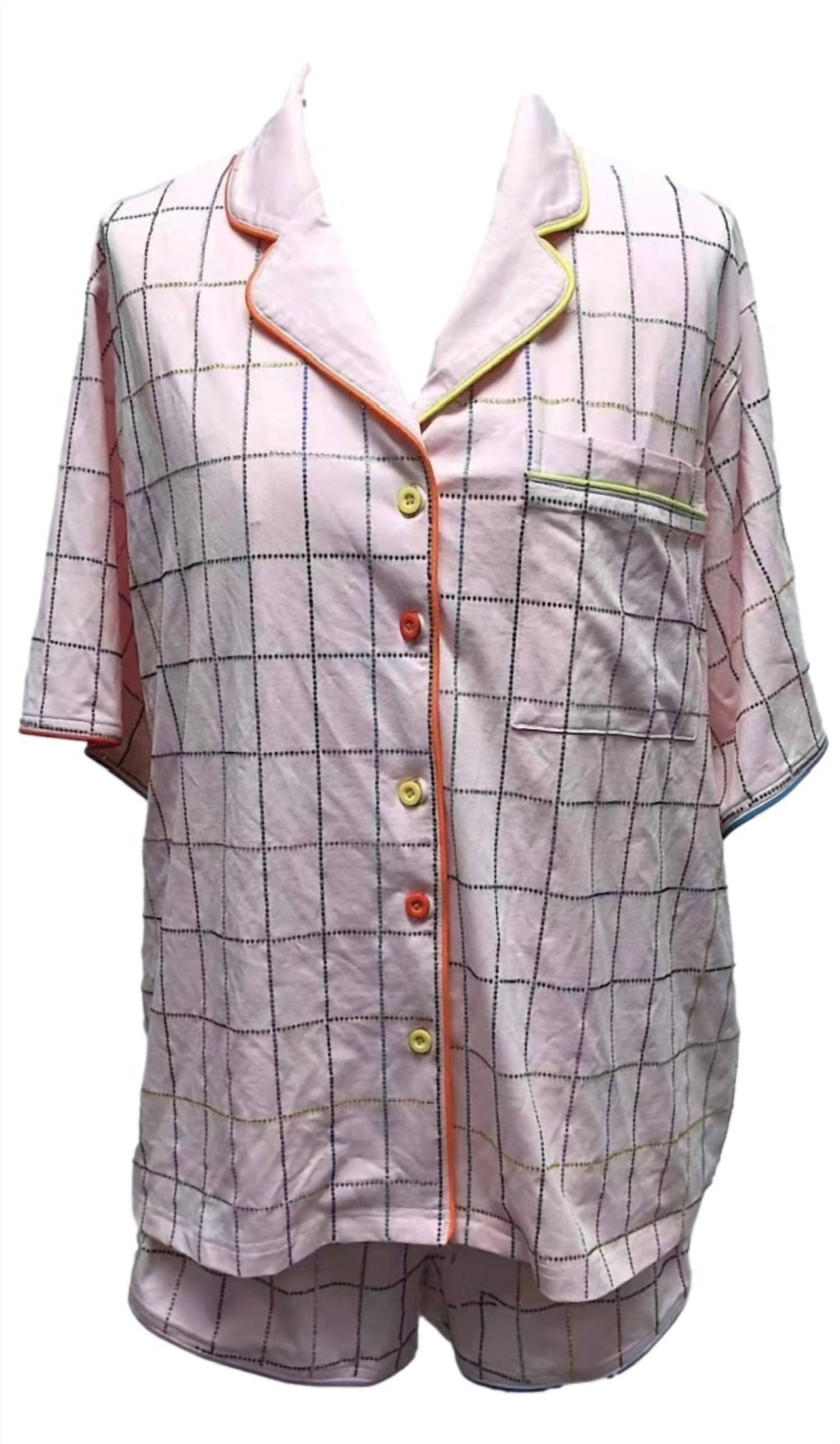 Queen Of Sparkles - Rhinestone Plaid Pajama Set