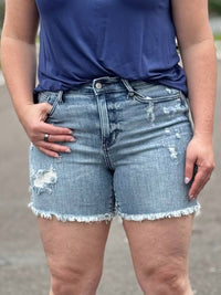 Judy Blue - Marty Distressed Denim Short