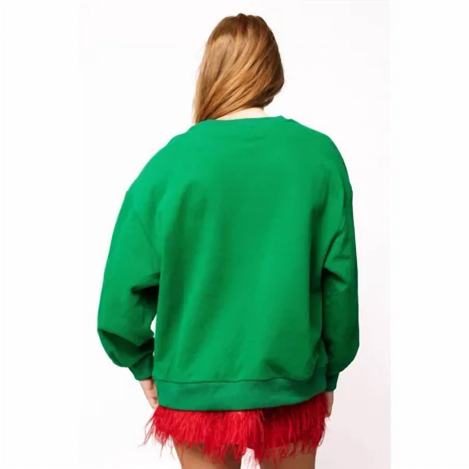 Queen Of Sparkles - Rhinestone Rudolph Sweatshirt