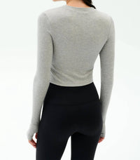 Splits59 - Louise Rib Long Sleeve Crop Tee