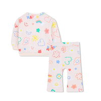 Billieblush - Girls Allover Print Sweater And Trousers Set