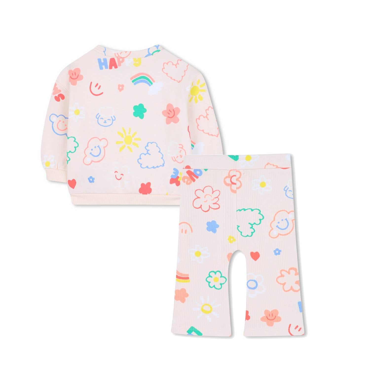 Billieblush - Girls Allover Print Sweater And Trousers Set