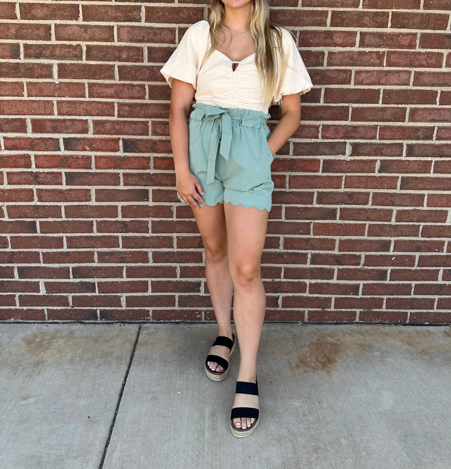 Vanilla Bay - Woven Short Sleeve Bodysuit