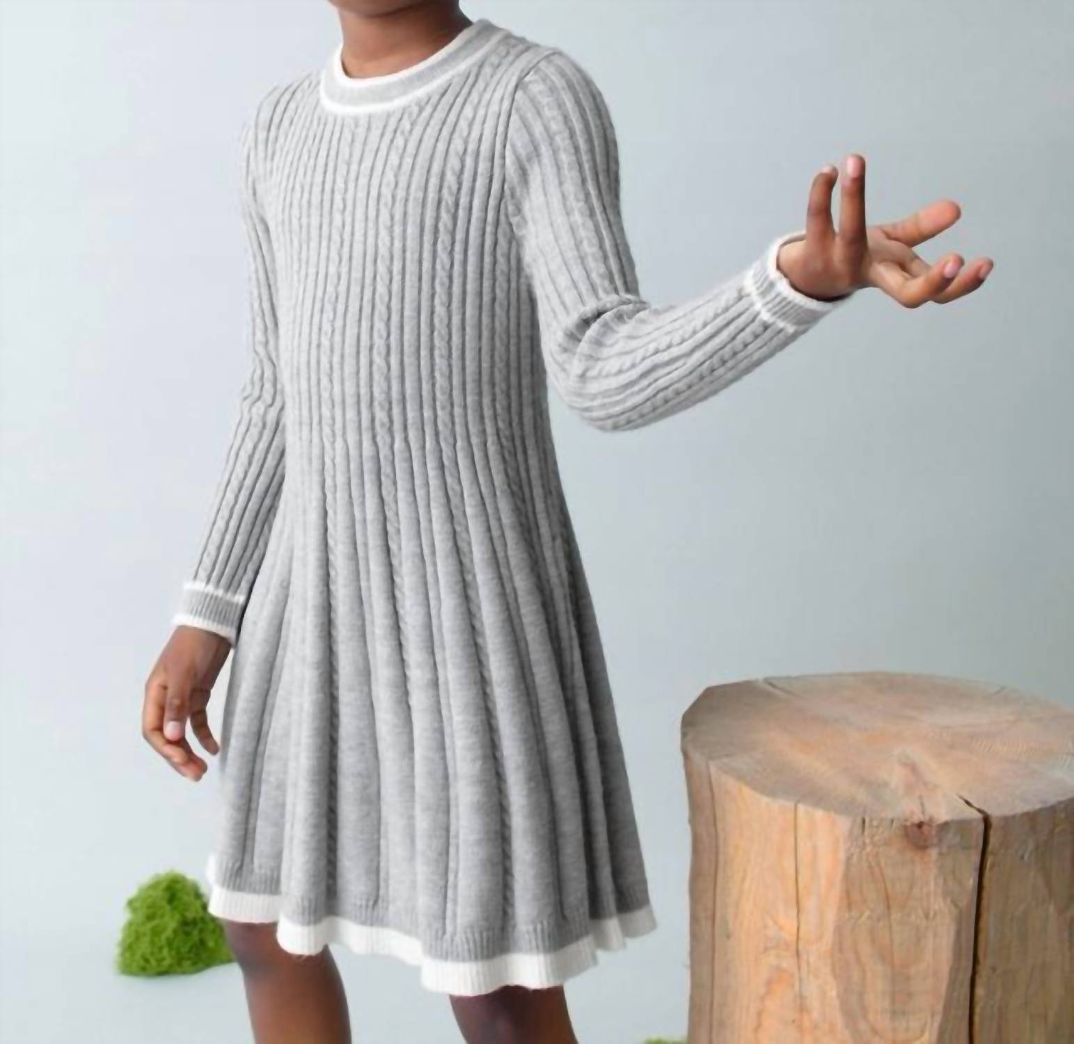 Mayoral - Cable Knit Sweater Dress