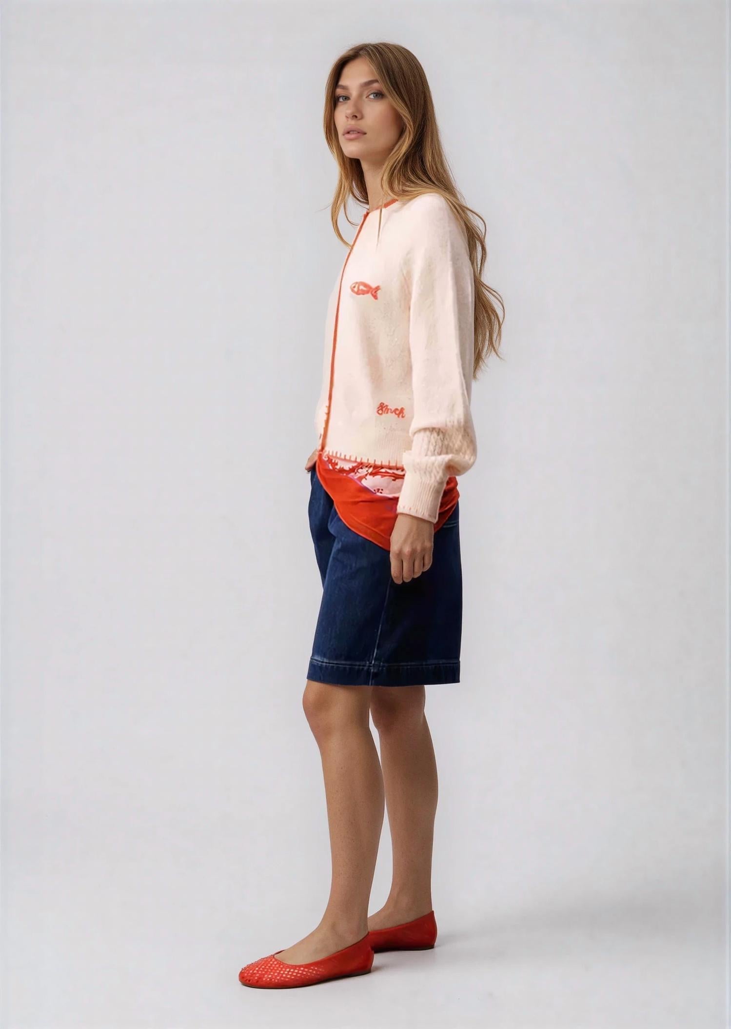 Frnch - Mara Fish Long Sleeve Cardigan