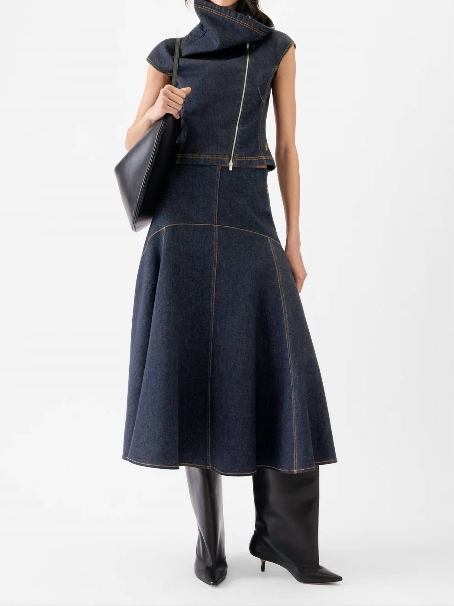 Jacquemus - Pre-loved Triangle De-nimes Denim Skirt