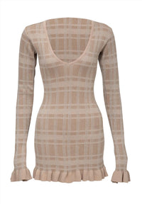 Bananhot Ether Mini Dress in coffee cream - women's dress - view 4