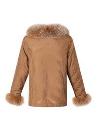 Diomi - Women's Silk Reversible Genuine Fur Jacket