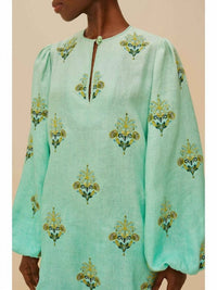 Farm Rio - Palm Tree Tapestry Embroidery Tunic Dress
