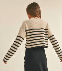 Miou Muse - Striped Pattern Sweater