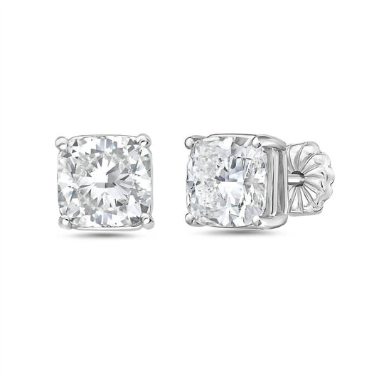 Diana M Jewels - Women's Lab Grown Diamond Cushion Cut Stud Earrings (3.00 CT)