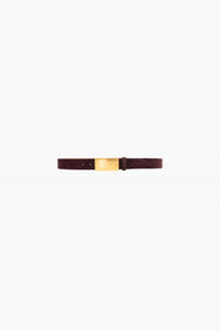Mother Women's Chara Suede Belt in burgundy - women's accessory