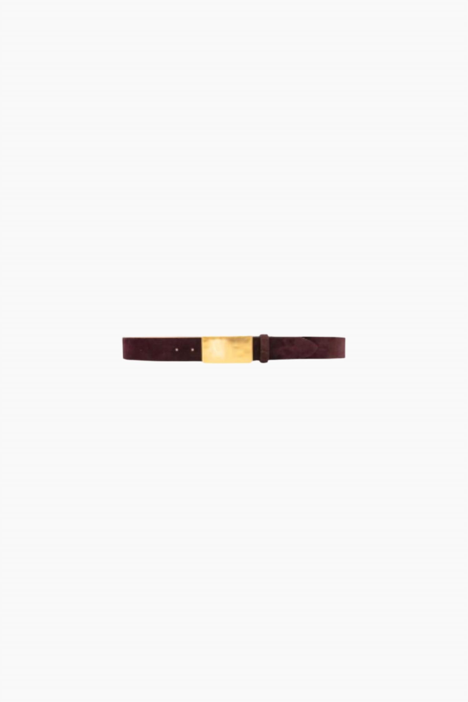Mother Women's Chara Suede Belt in burgundy - women's accessory