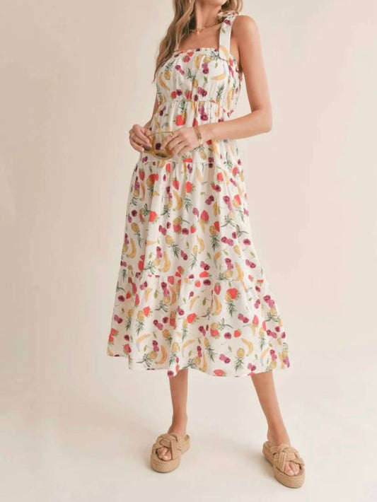 Sadie & Sage - Fruit Salad Midi Dress