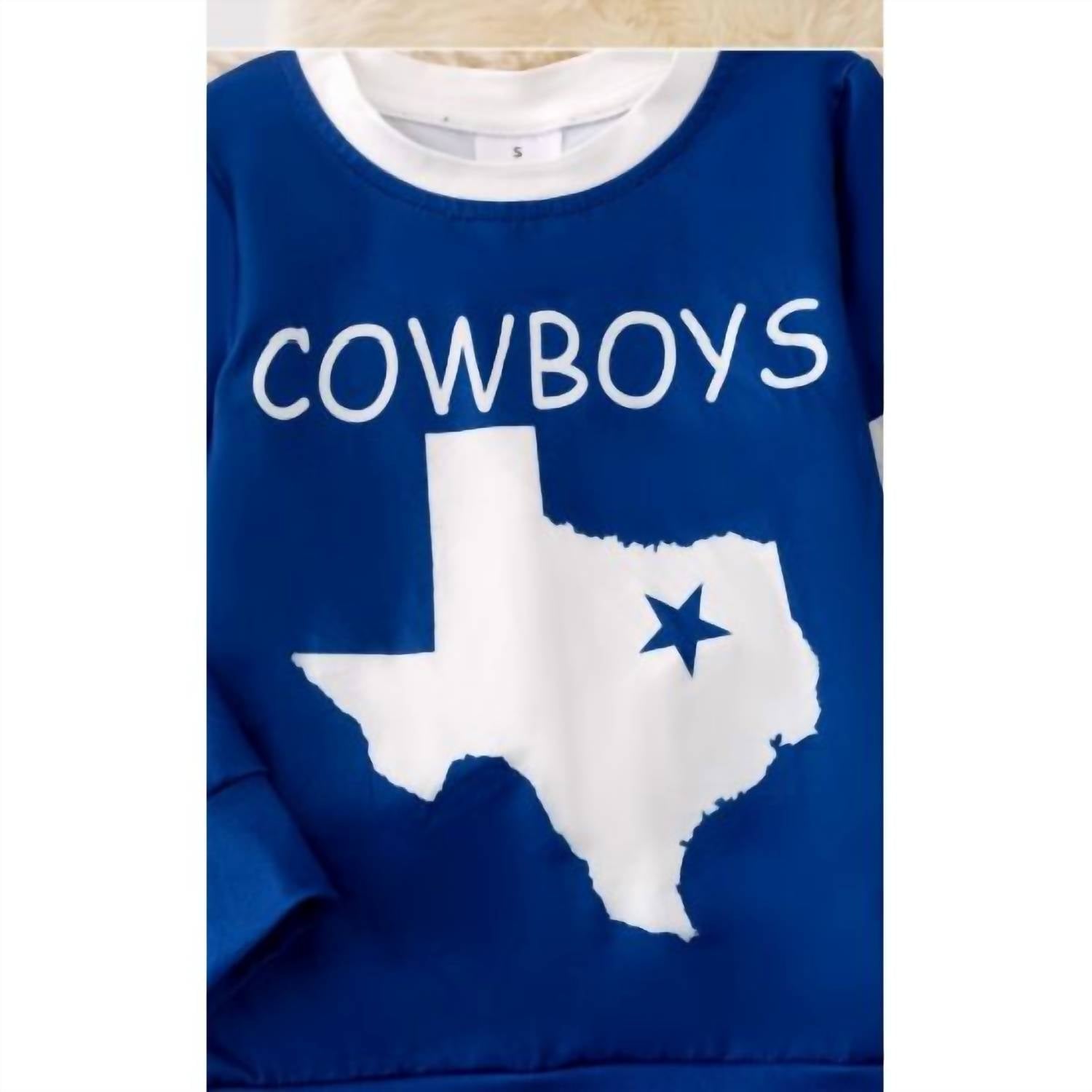 Kidscharm - Kids Cowboys Texas Long Sleeve Top
