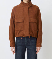 Suncoo - Faux Suede Short Jacket