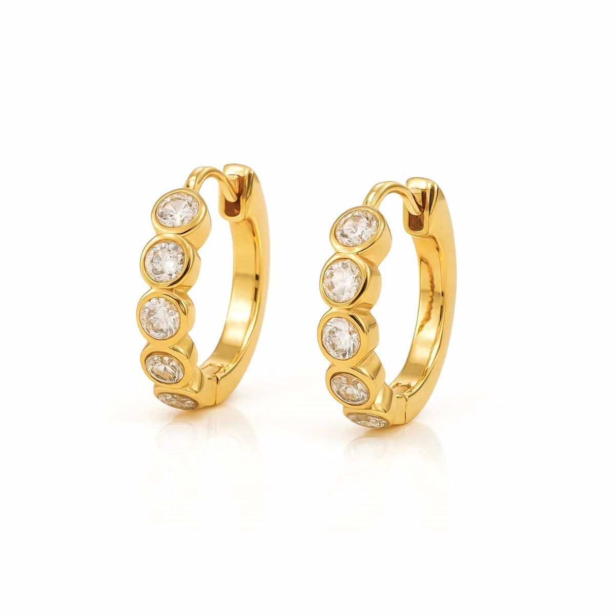 Ellie Vail - Women's Varra Bezel Mini Hoop Earring