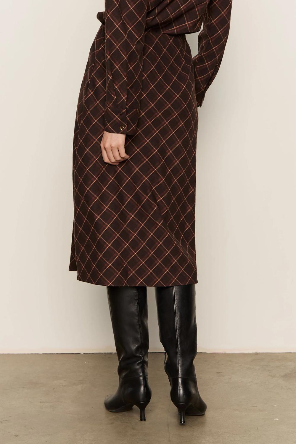 Sanctuary - Autumn Plaid Midi Skirt
